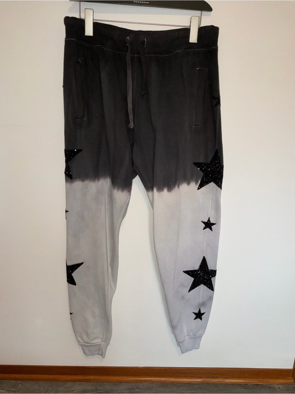 Carmar Ombre Star Black + White Jogger Sweatpants Women’s Medium